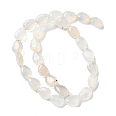 Natural White Agate Beads Strands G-K357-A07-02-1