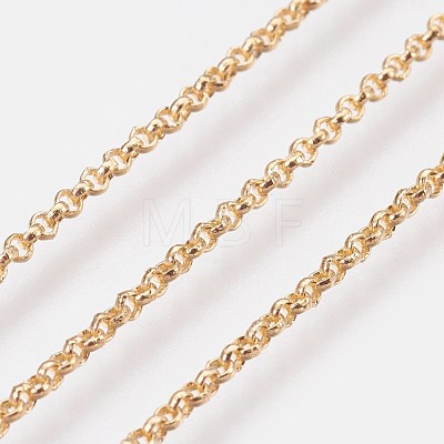 Long-Lasting Plated Brass Cable Chain Necklaces NJEW-K112-10G-NF-1