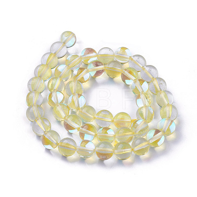 Synthetic Moonstone Beads Strands G-F143-8mm-13-1