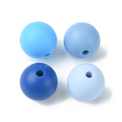 Round Food Grade Eco-Friendly Silicone Focal Beads SIL-F003-01B-1