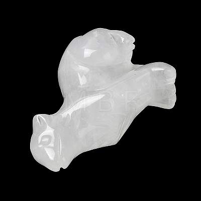Natural Quartz Crystal Carved Healing Wolf Figurines G-H288-03-02-1