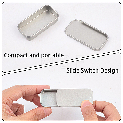 9Pcs 3 Colors Slide Top Tinplate Trinket Storage Boxes CON-CP0001-016B-1