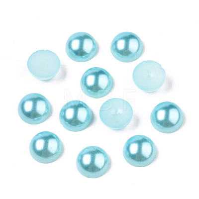 ABS Plastic Imitation Pearl Cabochons SACR-S738-10mm-Z19-1