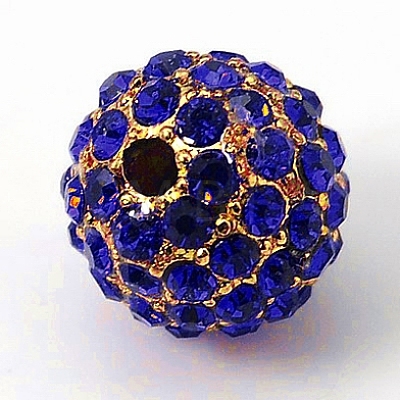 Alloy Rhinestone Beads RB-A034-10mm-A05G-1