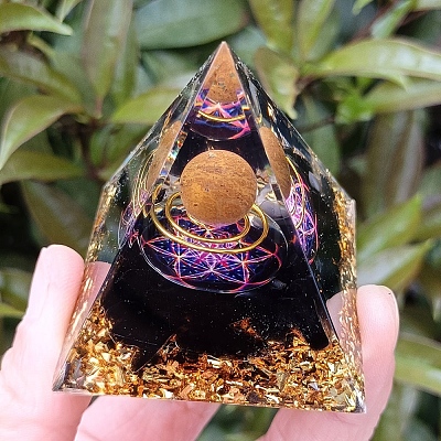 Orgonite Pyramid Resin Energy Generators PW-WG30560-01-1