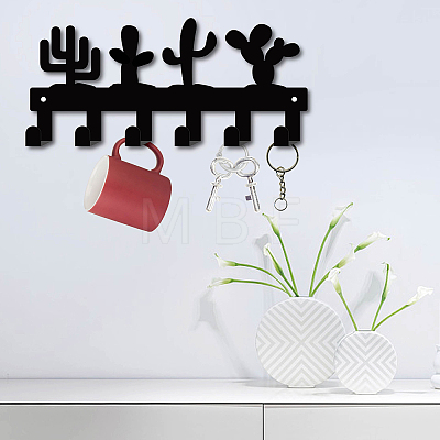 Iron Wall Mounted Hook Hangers AJEW-WH0156-091-1
