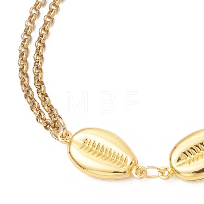 3Pcs 3 Styles Ocean Theme 304 Stainless Steel Link Chain Bracelets BJEW-JB13422-1