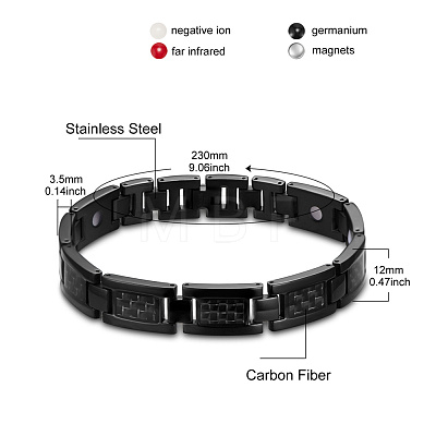 SHEGRACE Stainless Steel Panther Chain Watch Band Bracelets JB660A-1