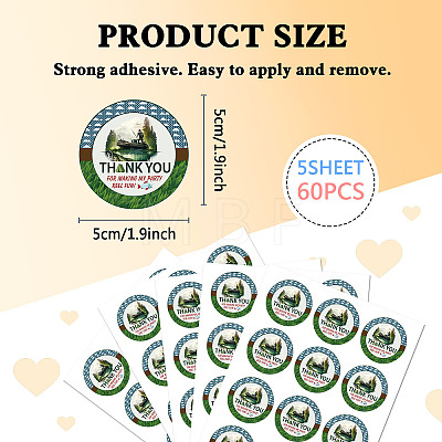 5 Sheets Round Dot PVC Waterproof Decorative Sticker Labels DIY-WH0481-14-1