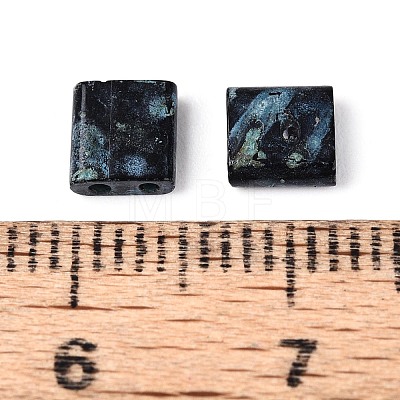 2-Hole Baking Paint Glass Seed Beads SEED-N009-03A-1