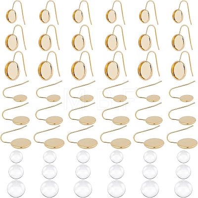 Unicraftale DIY Flat Round Dangle Earring Making Kits STAS-UN0034-77-1