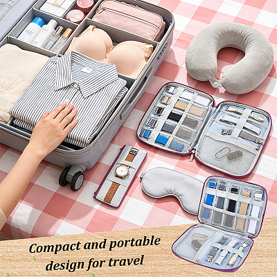 1Pc Potatble Nylon Jewelry Organizer Zipper Bags AJEW-MA0001-64B-1