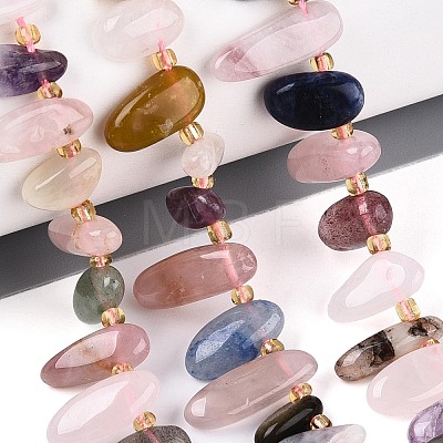 Natural Mixed Gemstone Beads Strands G-Z091-A27-1