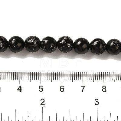 Synthetic Silver Line Coal Quartz Beads Strands G-Q161-A01-03-1