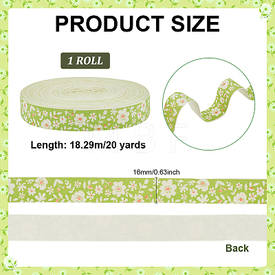 Cotton and Linen Ribbon SRIB-WH0012-13B-1