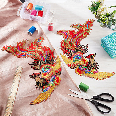 Phoenix Computerized Embroidery Cloth Iron on/Sew on Patches DIY-WH0366-17-1