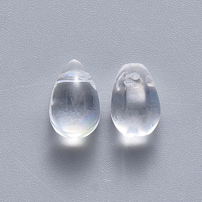 Transparent Spray Painted Glass Charms LS-GLAA-R211-03-D07-1