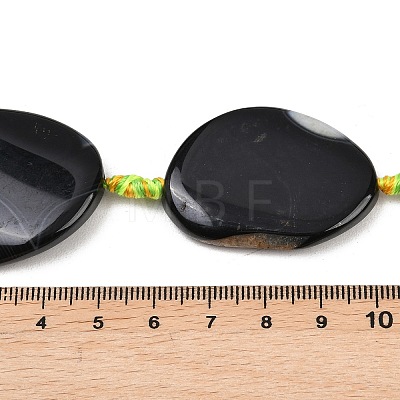 Natural Banded Agate Beads Strands G-P605-L02-07-1