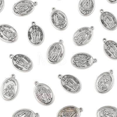 30Pcs 6 Styles Religion Tibetan Style Alloy Pendants FIND-FS0005-01-1
