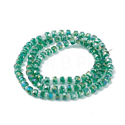 Transparent Electroplate Glass Beads Strands EGLA-F153-AB05-1