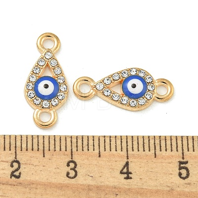 Alloy Blue Enamel Evil Eye Connector Charms ENAM-S003-03H-1