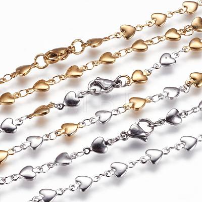 304 Stainless Steel Chain Necklaces STAS-P164-11-1