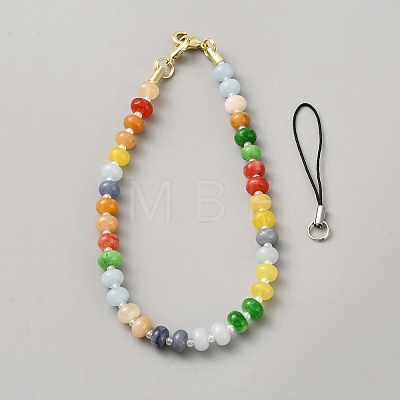 Dyed White Jade Mobile Straps X1-AJEW-SZC0005-47A-1