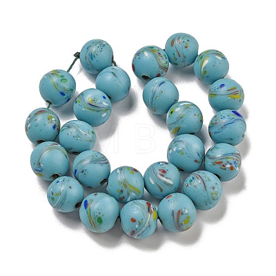 Handmade Lampwork Beads Strands BLOW-D006-07G-1