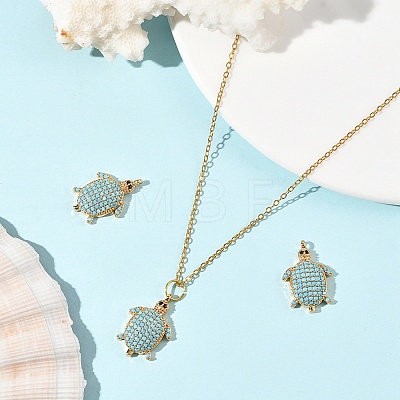 SHEGRACE Brass Synthetic Turquoise Pendants XGRQ5K843-840G-1