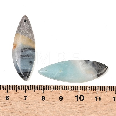 Natural Flower Amazonite Pendants G-K381-24B-1