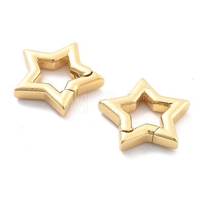 Rack Plating Brass Spring Gate Rings KK-H449-59G-NR-1