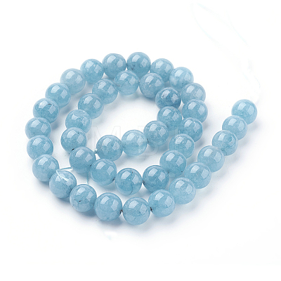 Natural White Jade Imitation Amazonite Beads Strands X-G-F364-16-8mm-1