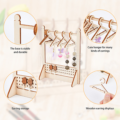 Wooden Earring Display Stands EDIS-WH0035-03D-1