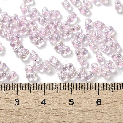 AB Color Plated Glass Seed Beads SEED-L011-06B-04-1