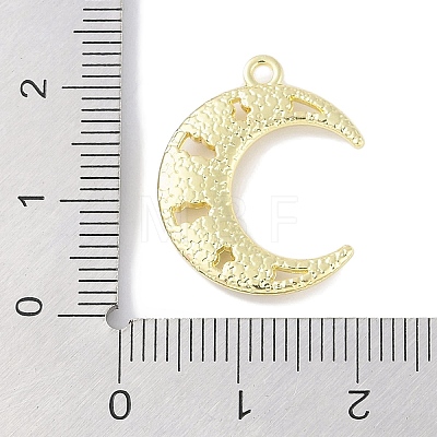 Rack Plating Alloy Rhinestone Pendants PALLOY-F018-20G-1