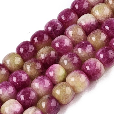 Dyed Natural White Jade Beads Strands G-T138-D08-1