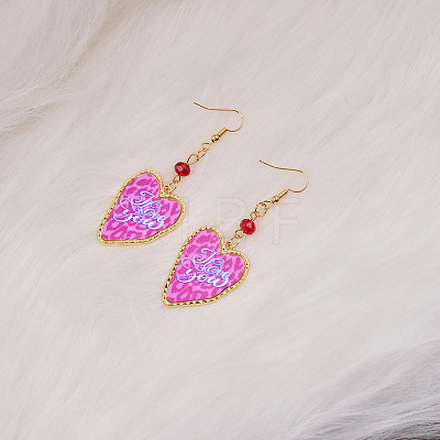 Zinc Alloy & Resin Dangle Earrings FS-WGB59A7-04-1