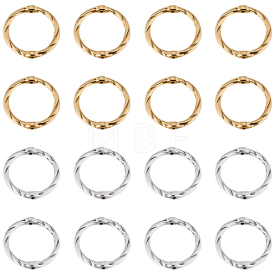 SUNNYCLUE 80Pcs 2 Colors Alloy Linking Rings FIND-SC0008-50-1