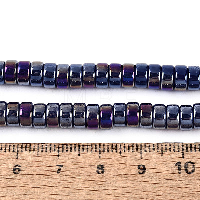 AB Color Plated Opaque Glass Beads Strands GLAA-T026-3x6mm-P09-1