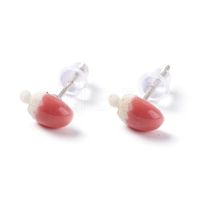 Stawberry Resin Stud Earrings Set for Girl Women EJEW-D278-04S-1