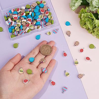 144Pcs 6 Style Handmade Polymer Clay Charms CLAY-CA0001-25-1