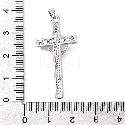 Brass Micro Pave Cubic Zirconia Pendants KK-P336-33P-1
