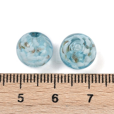 Handmade Gold Sand Lampwork Beads LAMP-H069-03B-1