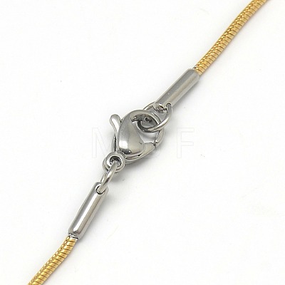 Trendy Unisex 201 Stainless Steel Snake Chain Necklaces NJEW-L043-06-1