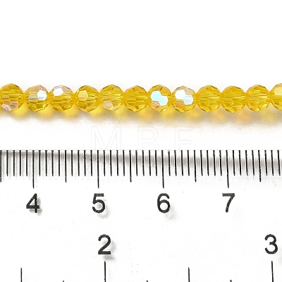 Electroplate Transparent Glass Beads Strands EGLA-A035-T4mm-L03-1