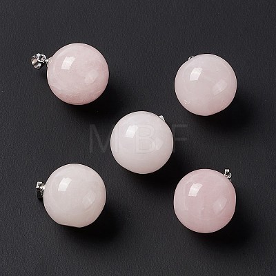 Natural Rose Quartz Pendants G-G926-02P-08-1