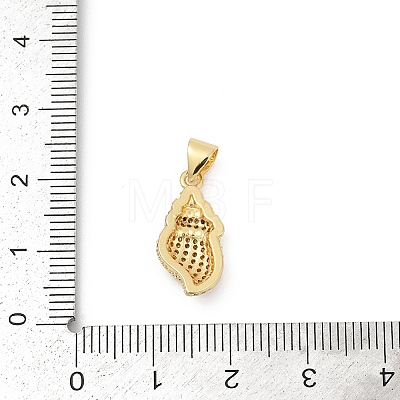 Brass Micro Pave Cubic Zirconia Pendants KK-D317-095G-1