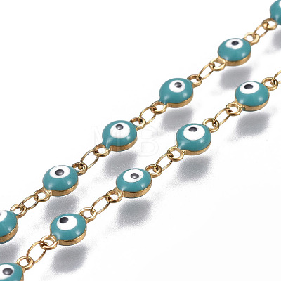 304 Stainless Steel Enamel Chains CHS-P006-02G-02-1