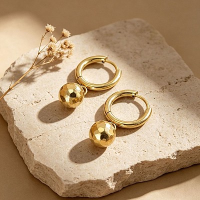 304 Stainless Steel Hoop Dangle Earrings for Women WG2ED0E-01-1