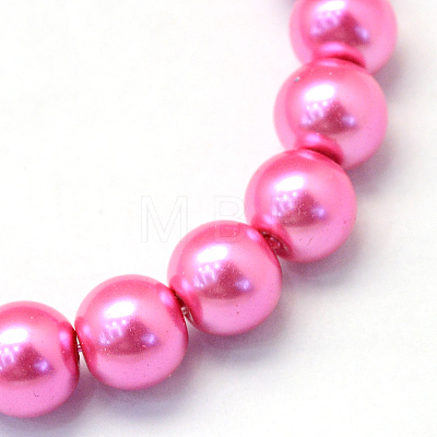 Baking Painted Glass Pearl Round Bead Strands X-HY-Q003-10mm-54-1